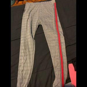 Plaid print leggings